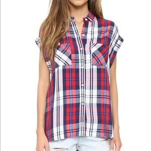 RAILS Britt Sleeveless Button Down Shirt - M